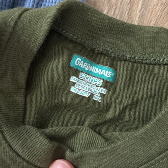 Kids Nature-Themed Shirts Set - Blue, Green, and Cream - Picture 6 of 7